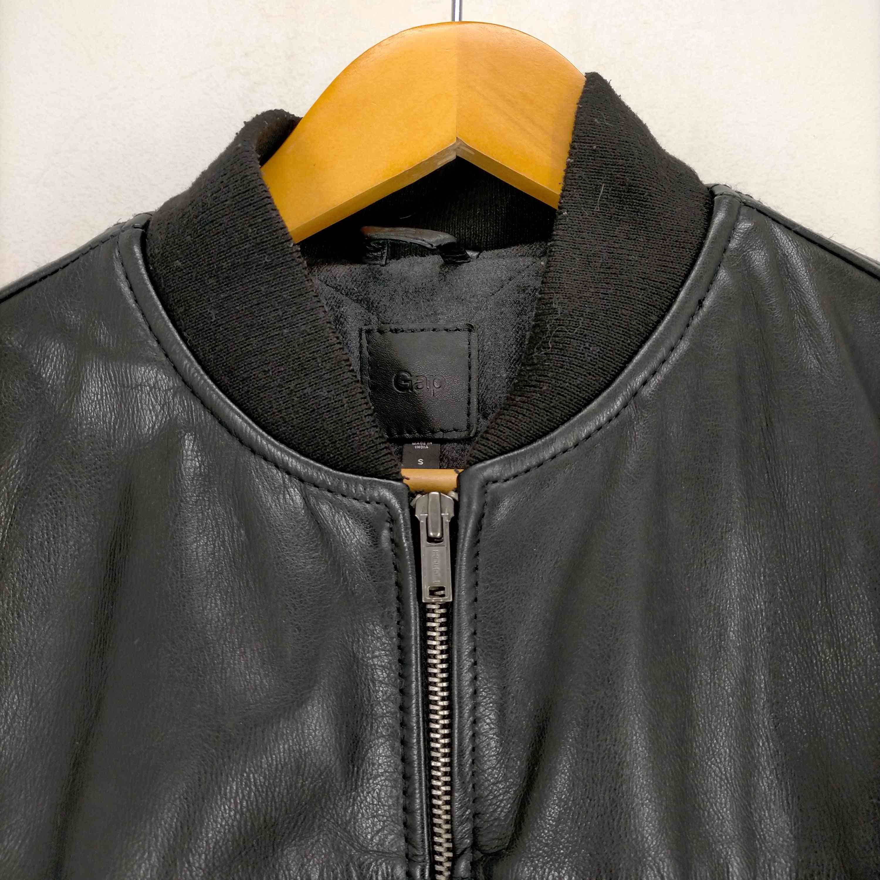 ギャップ Gap 14AW LEATHER BOMBER TRUEBLACK レザーボンバー