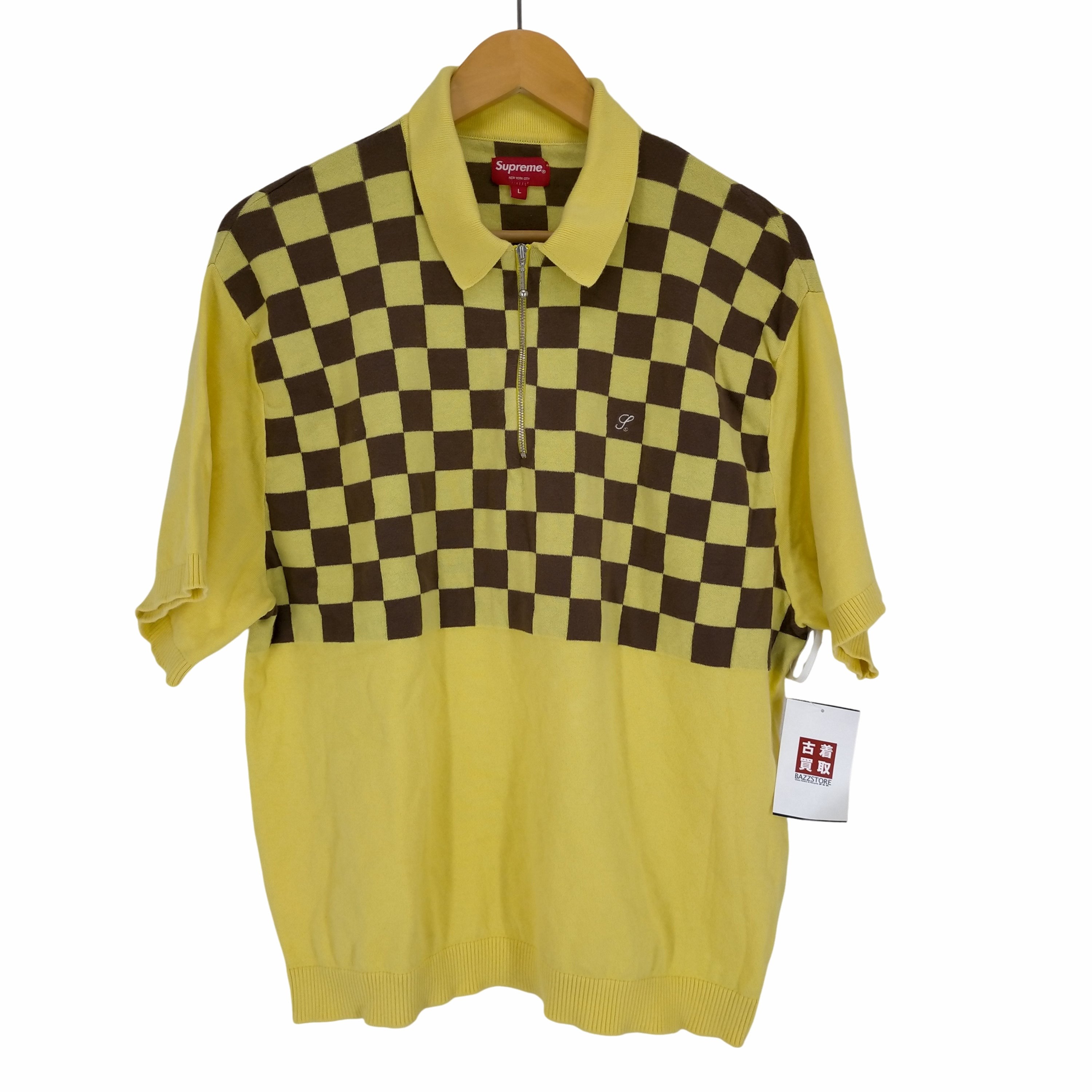 シュプリーム Supreme 22SS Checkerboard Zip Polo メンズ import：L