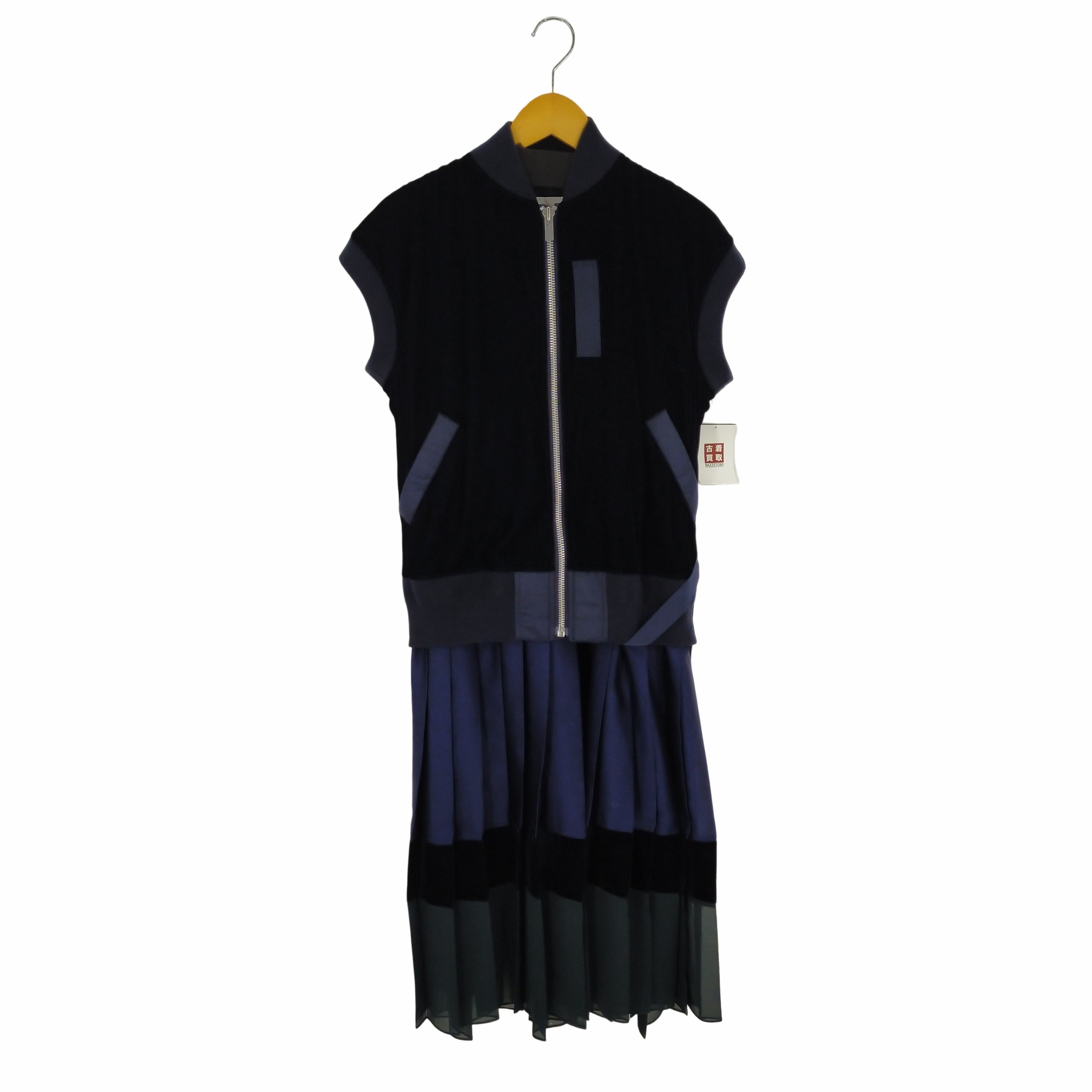 サカイ Sacai black with velvet dress レディース JPN：1 – ブランド