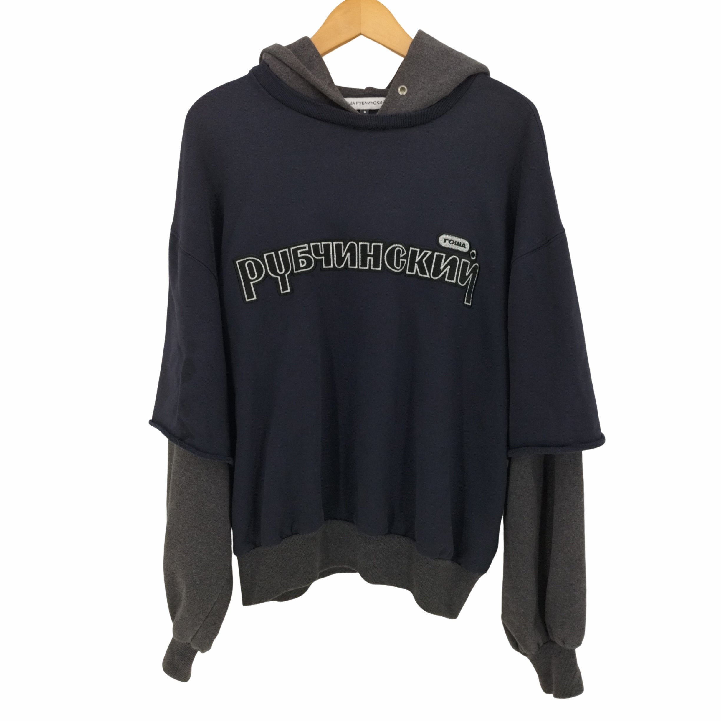 ゴーシャラブチンスキー Gosha Rubchinskiy 18SS COMBO HOODED SWEAT SHIRT レイヤードパーカー メンズ  import：S