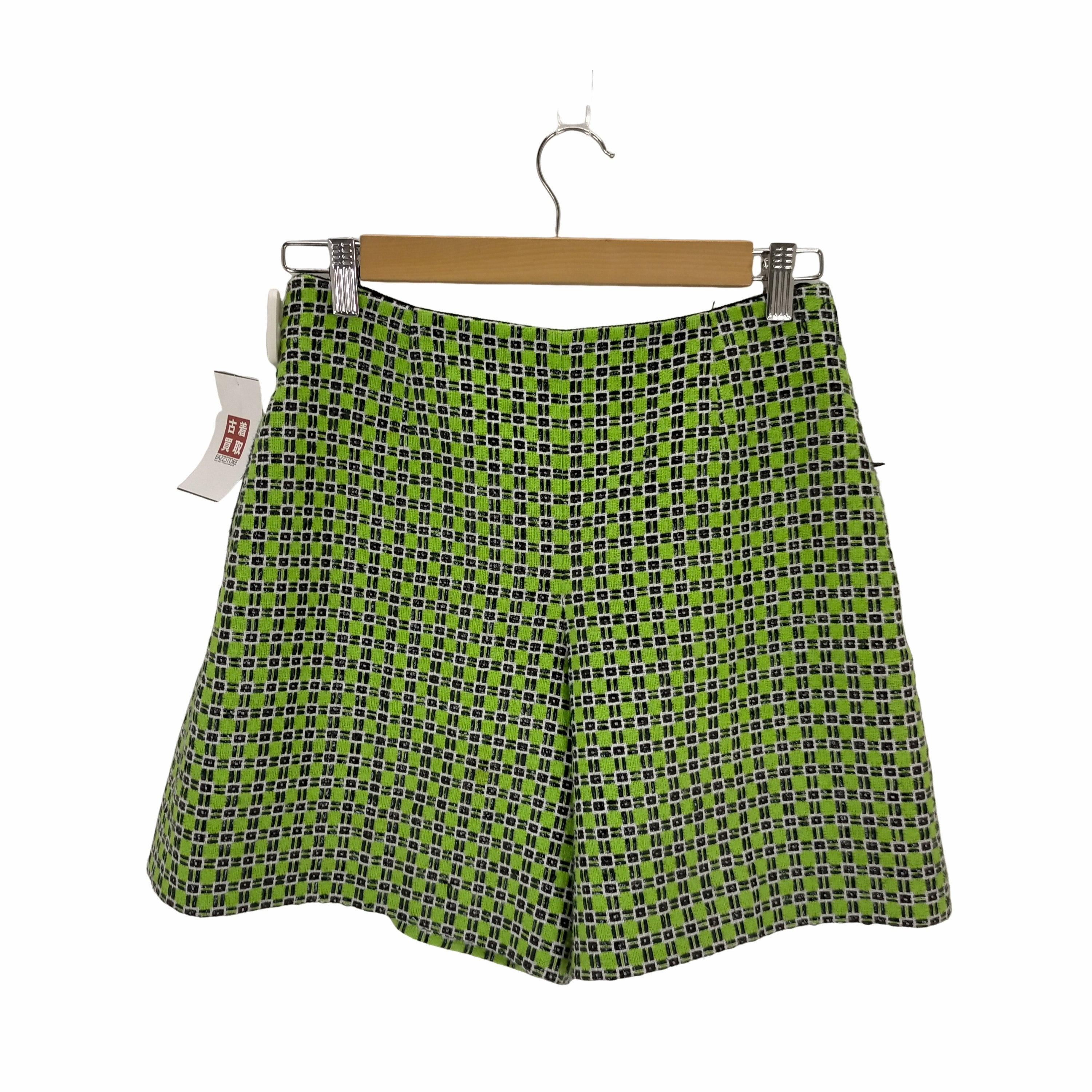 カルヴェン CARVEN Kiwi Green Textured Checkered Pencil Pants