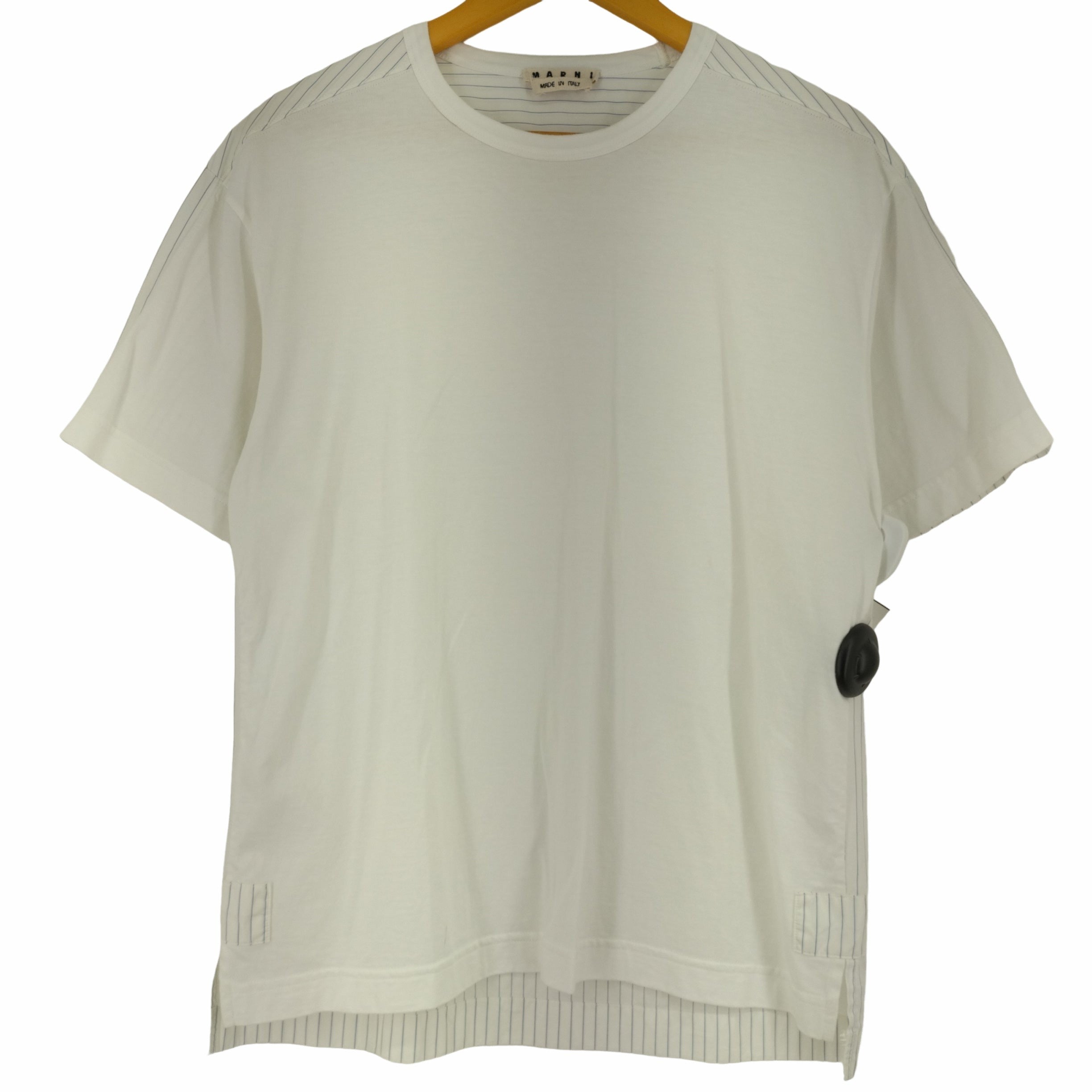 マルニ MARNI 19SS HALF T-HIRTS STRIPE 異素材切替 クルーネックT